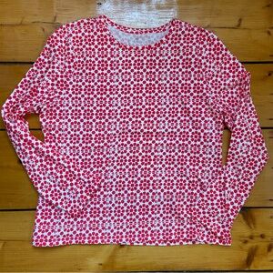 Talbots Long Sleeve Crewneck Printed Shirt Size XL